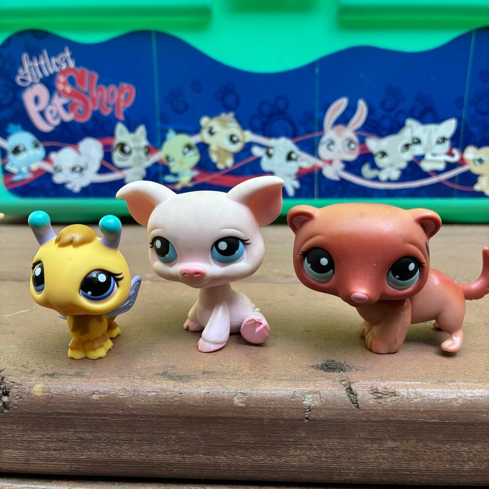 Littlest Pet Shop LPS Bee, Pig, Ferret